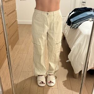 Cream Cargo Pants